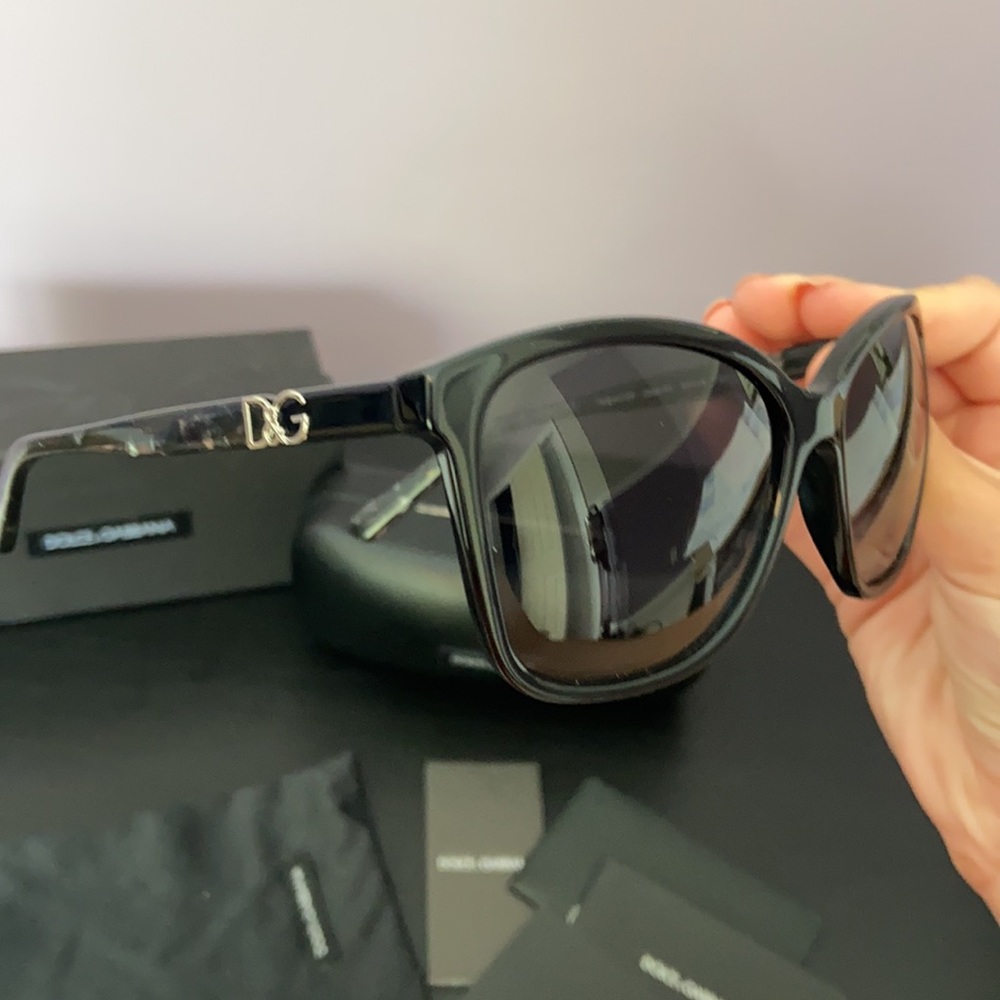 Dolce and Gabbana polarized black sunglasses